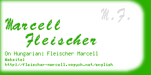 marcell fleischer business card